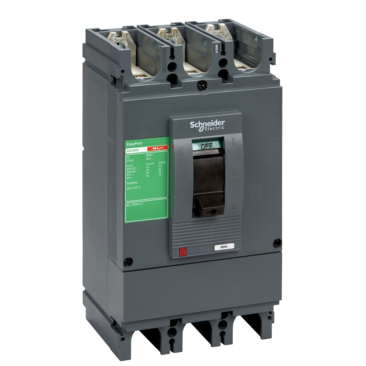 Disjuntor Caixa Moldada Tripolar EasyPact TM600D 600A Cód