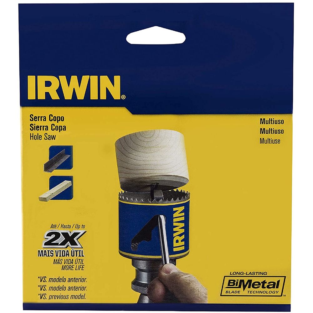 Serra copo bimetálica 14 mm dentes em aço rápido desenho tira fácil IRWIN -  Ferramentas Gerais