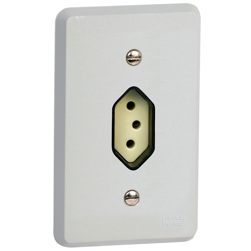 TOMADA 2P+T 10A C/ PLACA SILENTOQUE 054343 – PIAL