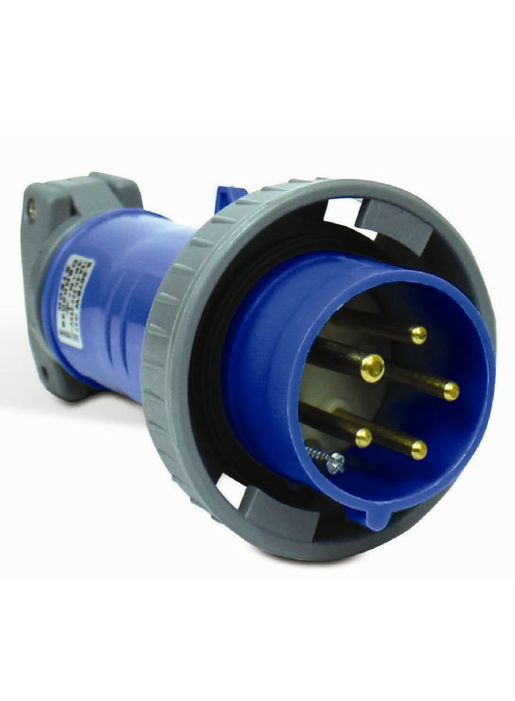 Plugue Industrial Móvel 32A 2P+T 200/250V IP67 6H Azul Cód. N3276W