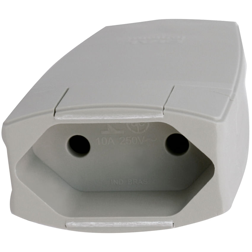 PINO PROLONGADOR FEMEA 2P 10A CINZA REF. 615823 – PIAL