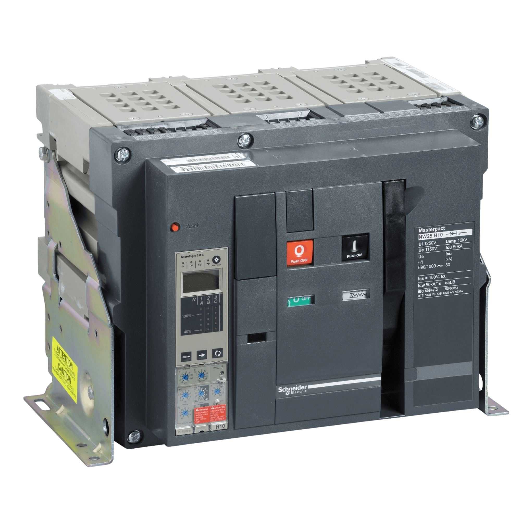 Disjuntor Tripolar 630-1250A Extraível Micrologic 2.0E NW12H1 CE003 ...