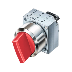 BOTAO COMUTADOR 22MM METALICO 2 POSICOES FIXAS COM CHAVE 1NF