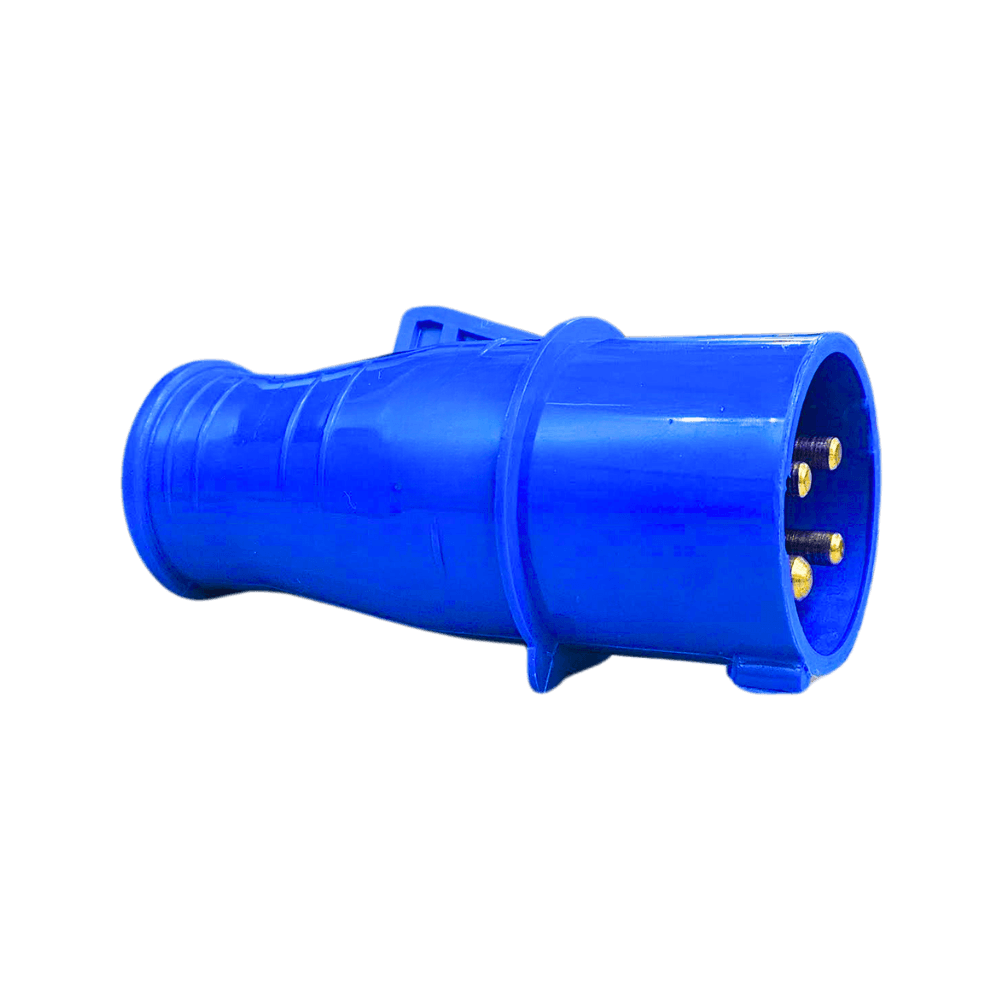 Plugue Industrial Móvel 32A 3P+T 220/250V IP44 9H Azul Cód. S4279