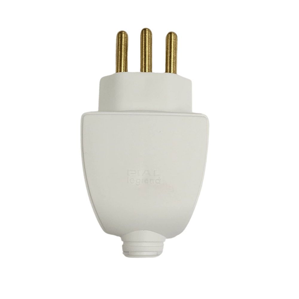 PLUGUE MACHO 2P+T 10A BRANCO COD. 615832 – PIAL