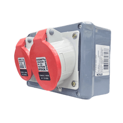 Quadro De Sobrepor C/ 2 Tom. 20A 2P+T 250V S8641 + IDR 2P 25A IP40