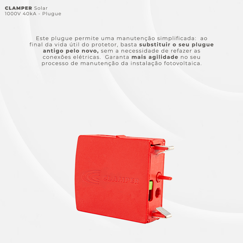 DPS Plugue Cartucho 1000V 40kA Classe II sem Base Cod. 029470 – Clamper-1785171246262