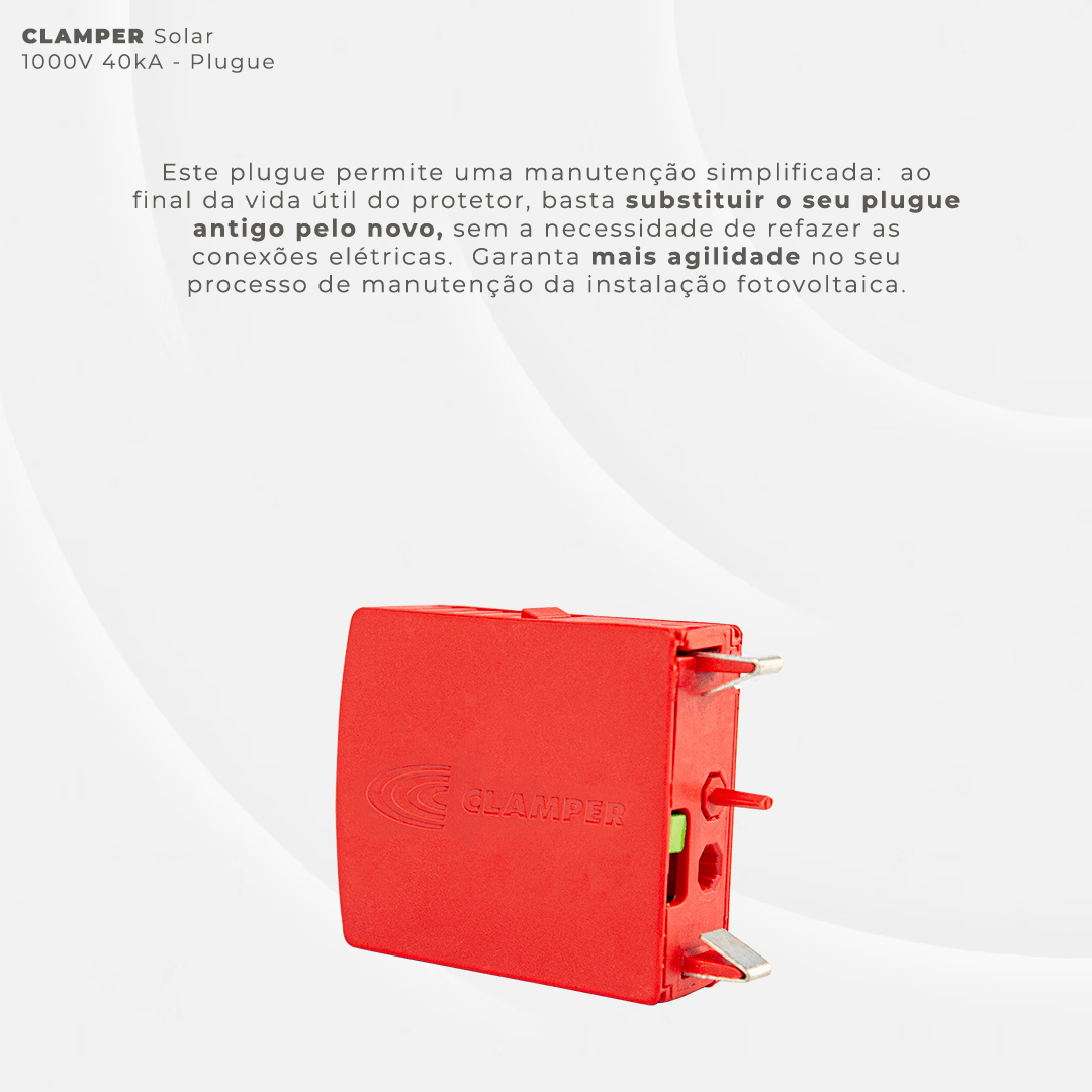 DPS Plugue Cartucho 1000V 40kA Classe II sem Base Cod. 029470 – Clamper-1785171248950