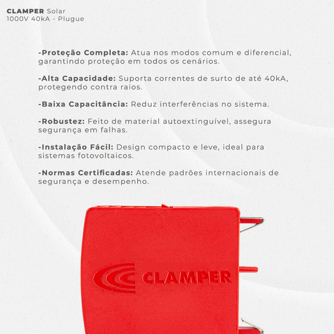 DPS Plugue Cartucho 1000V 40kA Classe II sem Base Cod. 029470 – Clamper-1785171252749